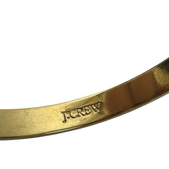 J. Crew Gold and Enamel Bangle Bracelet Blue - Picture 5 of 5